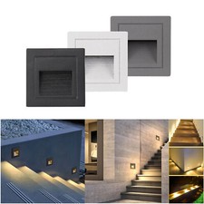 3W In/Outdoor Step Night Light LED Stair Lights Recessed Wall Light Bedroom IP65