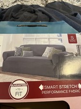 Sofa Slipcover by Zenna Home SmartFit Stretch in Charcoal Gray SLPCV-1P