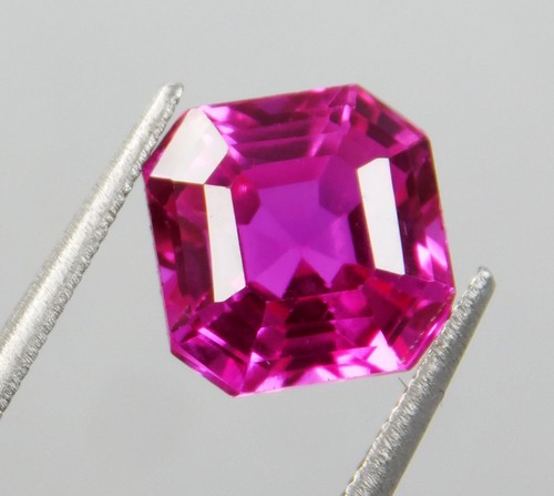 Natural Pink Sapphire 7.20 Ct Radiant Cut Beautiful Genuine Certified Gemstone - Picture 11 of 12
