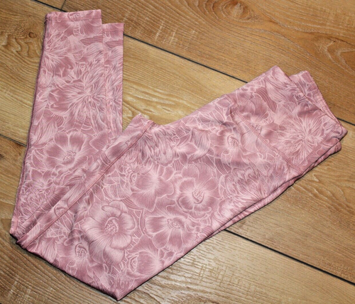 Women's Juniors KYODAN Leggings Yoga Pilates Workout Mauve Floral Print Sz XS - Picture 5 of 5