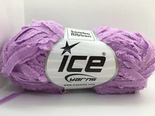 Lilac Samba Ribbon Yarn #65445 Ice Acrylic 50 gram 120 yards 1/4" wide