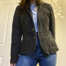 Vintage Chaps Black Denim Jacket. Size L