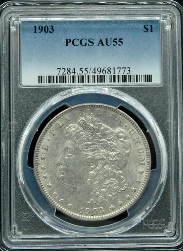 1903 Morgan Silver Dollar -- PCGS Graded AU 55