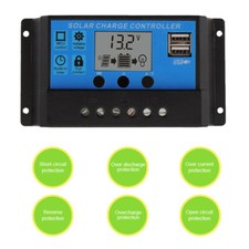 10A 20A 30A solar charge controller for 12V 2...