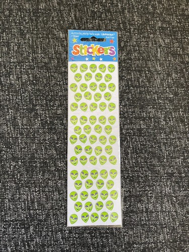 Alien Heads 69 Scrapbooking Crafting Stickers Amscan - Picture 2 of 3
