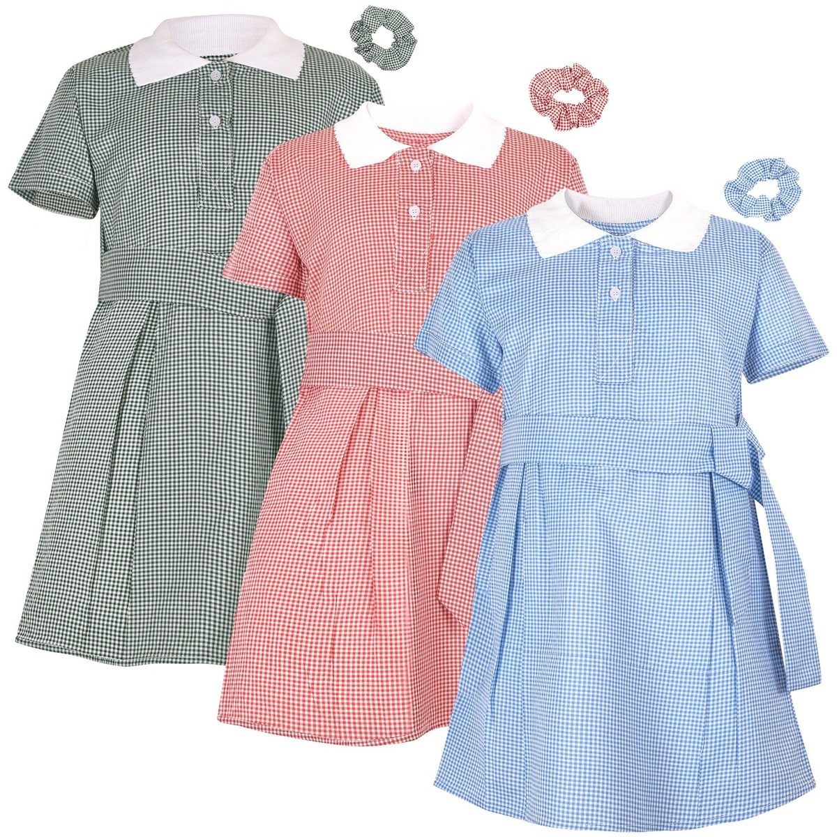 Girls Pink Gingham School Dress Kids Girls Gingham School Dress