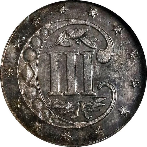 1870 NGC PR64 Mintage 3,000 + 1,000 Proof = 3rd Lowest Three Cent Silver 🔴  3CS