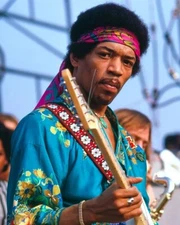 A Jimi Hendrix Playing Guitar 8x10 PHOTO PRINT