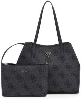 Guess Vikky Tote Peony Large Shopper Womens Bag In Coal