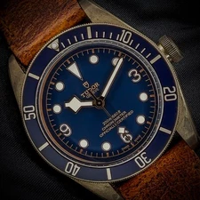 TUDOR BLACK BAY BUCHERER BLUE BRONZE 43MM 79250BB FULL SET EXCELLENT XTRA STRAPS