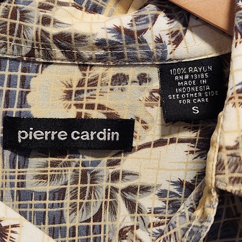 Pierre Cardin Herren Gr. SM Hawaiihemd Palme Knopfleiste Kurzarm - Bild 3 von 6