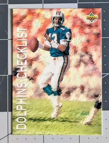 Carta Calcio 1993 Upper Deck #74 Dan Marino Miami Dolphins Checklist - Foto 3 di 5