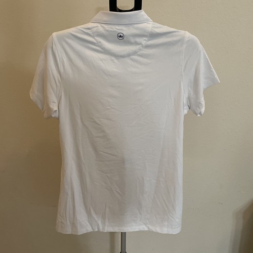 Peter Millar Golf Shirt Polo Womens Chest Logo L White NWT - Picture 4 of 7