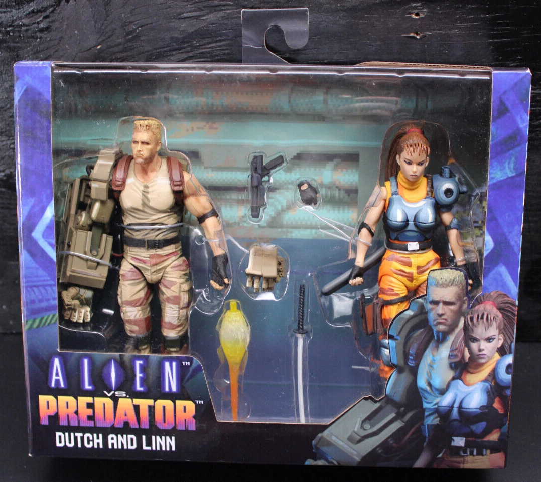 2019 NECA Alien vs Predator DUTCH LINN Action Figure 2 Pack