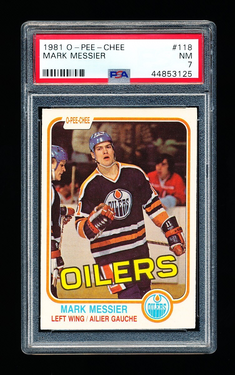 1981 OPC HOCKEY 118 MARK MESSIER PSA 7 NEAR MINT OILERS