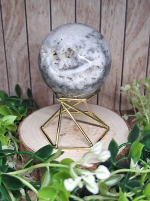 Druzy Pyrit & Quarz Kristall Kugel 210g 5,4cm seltene Kugel Matrix Geode 