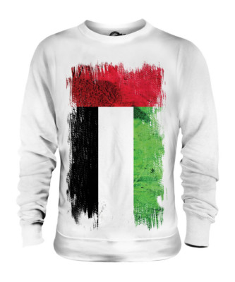 UNITED ARAB EMIRATES GRUNGE FLAG UNISEX SWEATER TOP AL-ÆIM?RAT AL-æARABIYAH