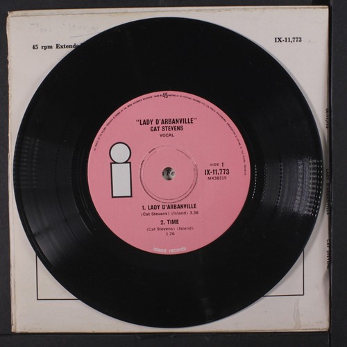 CAT STEVENS: lady d' arbanville + 3 ISLAND 7" Single 45 RPM - Picture 4 of 4