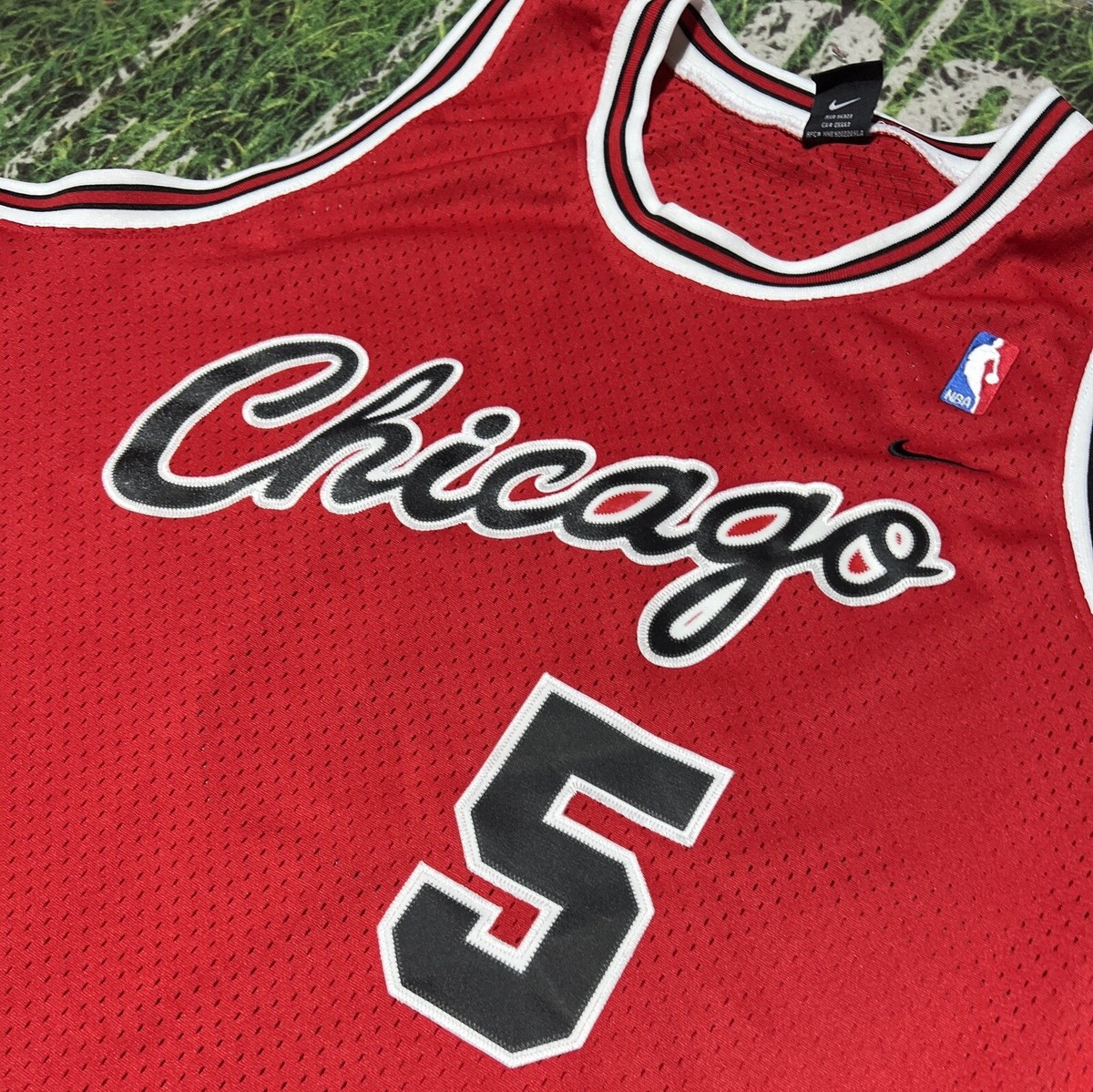 NBA Basketball Chicago Bulls Nike Jersey Jalen Rose #5 Sz XL