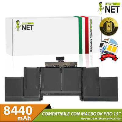 Akku A1494 A1618 kompatibel mit MacBook Pro 15'' A1398 Bj. 2013, 2014, 2015