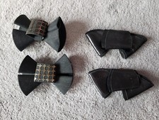 Vintage Women  s Shoe Clips Lot of 4 Bows Black Art Deco