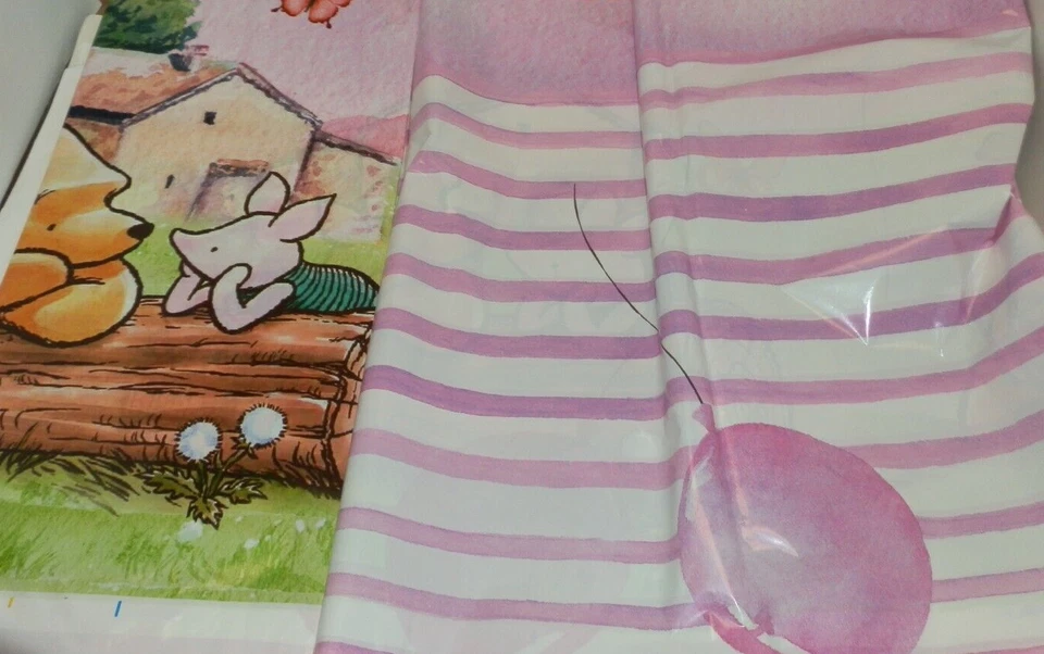 Nova Cobertura de Mesa Plástica Winnie the Pooh 54"X108" Leitão Chá de Bebê Menina - Imagem 2 de 2