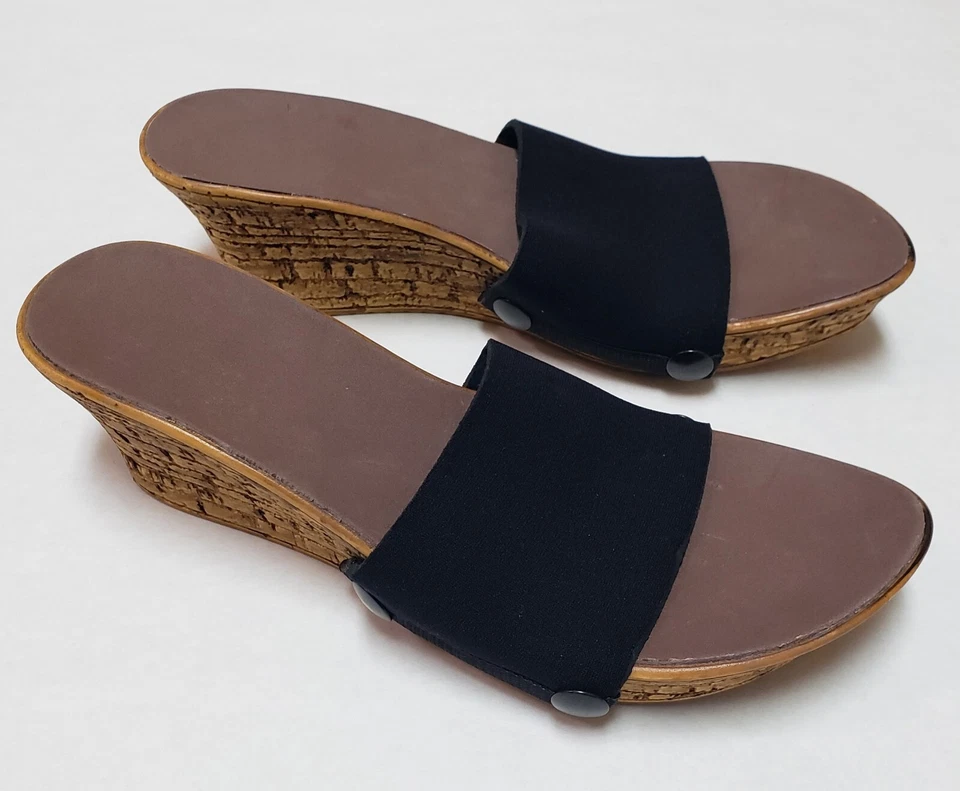 Sandalias de cuña OneSole para mujer suaves intercambiables negras rojas y caqui - talla 9 Foto 3 de 4