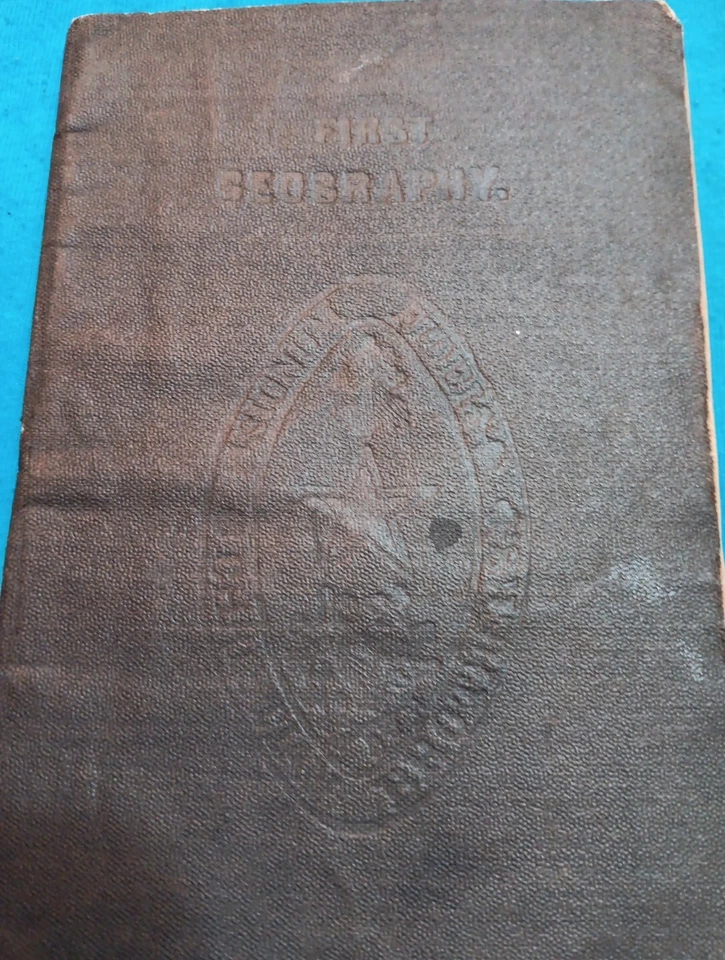 Antiguo primer libro de geografía moderna de colección 1874 Foto 3 de 4