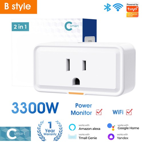 Tuya Smart Home WiFi RF433 US Plug Type-C Remote Control APP Voice Control Socke - Afbeelding 11 van 12