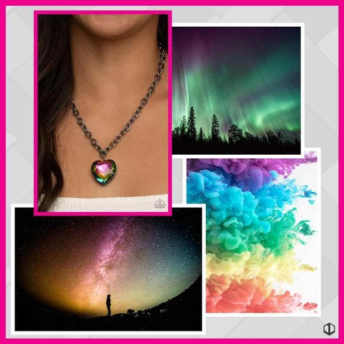 Flashy OIL SPILL Multi Necklace Set 