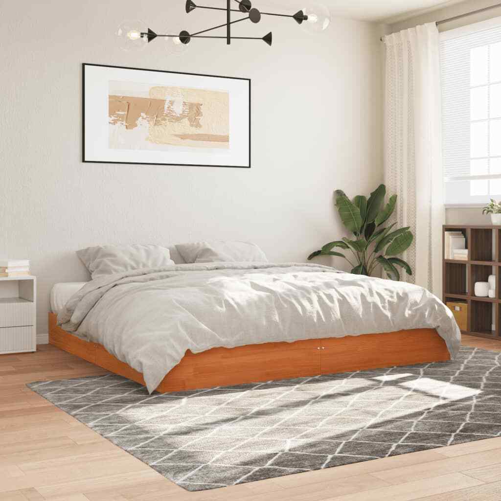 Estructura de Cama Somier Armazón Mueble de Dormitorio Madera Maciza vidaXL