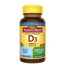 Nature Made - Vitamin D3 5000 IU 125mcg Extra Strength - 180 Count