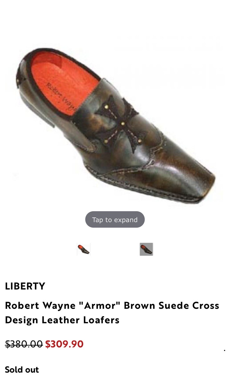 Robert Wayne "Armor" Brown Suede Cross design Lea… - image 2