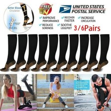 Knee High Compression Stockings, Firm Support 30-40 mmHg Medical Socks Women Men