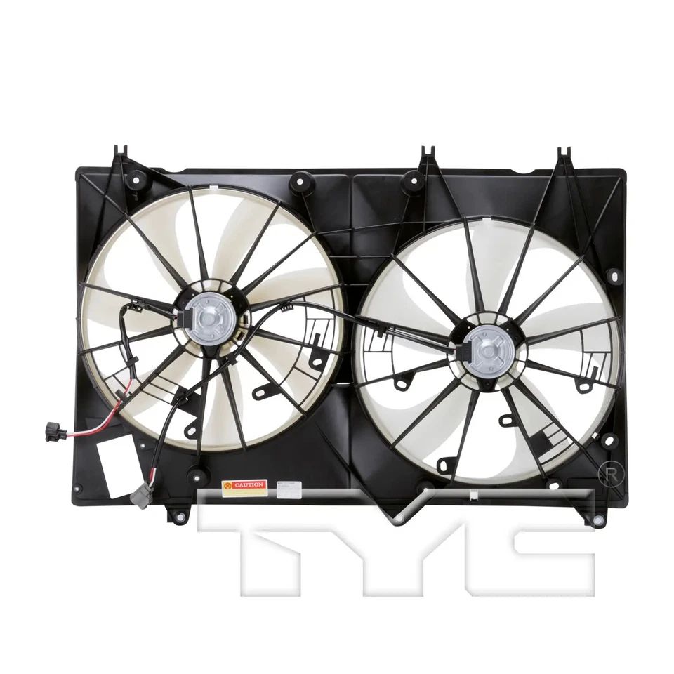 Conjunto de ventilador condensador y radiador doble TYC 622010 para Toyota Highlander 08-13 Foto 4 de 4