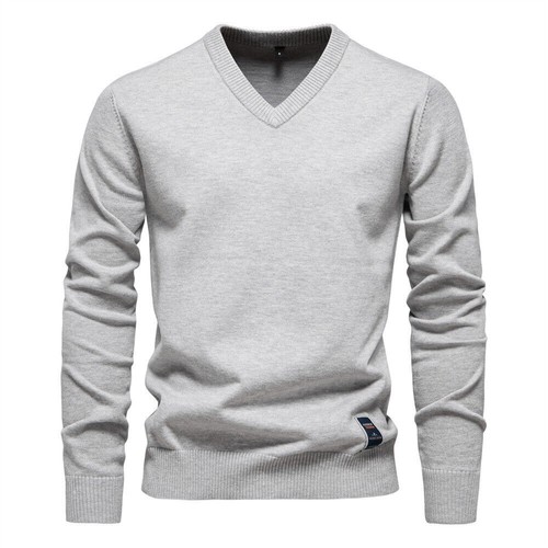 Mens Slim Fit V-Neck Sweater Casual Knitted Pullover Warm Sweaters Knitwear - Picture 9 of 29