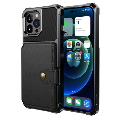 Shockproof Multi Credit Card Slots Wallet Leather Case Cover For Apple iPhone
