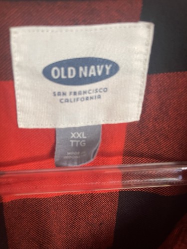 Old Navy Hemd Damen XXL Flanell rot schwarz Büffel kariert kariert langarm - Bild 6 von 9