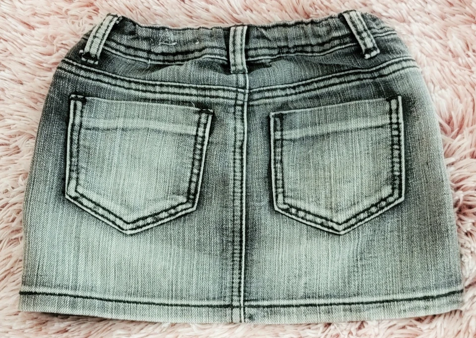 Falda vaquera negra Total Girl niñas talla 5 cintura ajustable Foto 2 de 4