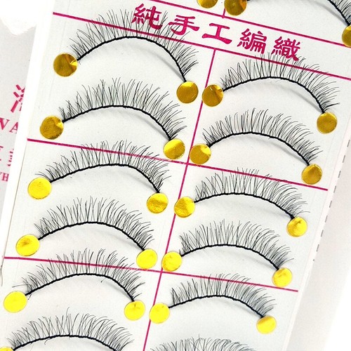 New 10 pairs Soft Eyelashes False Lashes Natural Handmade Makeup Glam Lash - - Picture 7 of 32