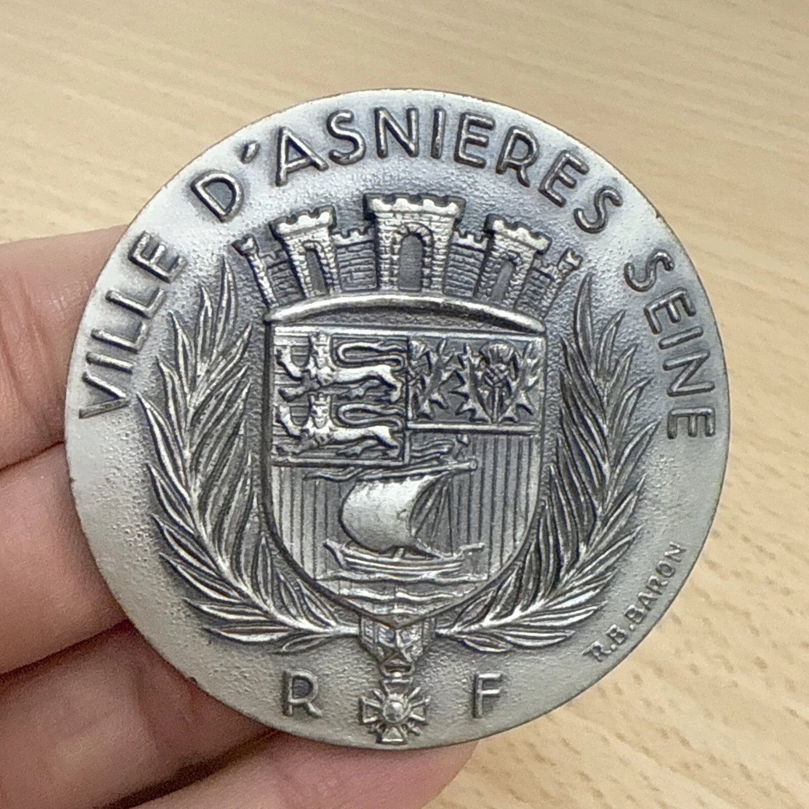 Médaille Ville D’Asnieres Seine R F Avec Poinçon