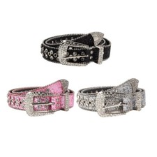 Shinning Buckle Belt Woman Girls Locomotive Belt for Jeans Skirt