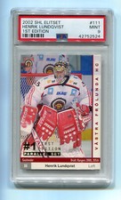 2002 SHL Elitset 1st Edition Gold Parallel 111 Henrik Lundqvist PSA 9 RC Rookie