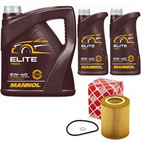 MotoröL Set Mannol 5W40 API SN / CH-4 7 Liter + ÖLfilter FüR BMW 3Er 5Er X3 7Er
