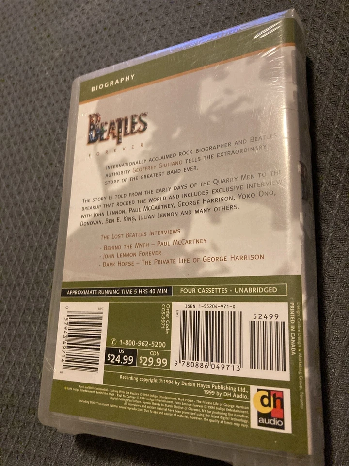 BEATLES FOREVER Unabridged Biography 1999 4 Cassette Gift Set SEALED - Image 2 of 2