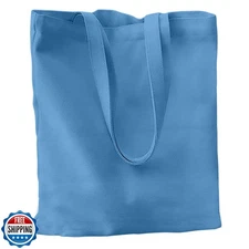 Economical Cotton Tote Bag, 6 | 8 Pack, 100% Cotton, 16" x 15" with 21" Handl