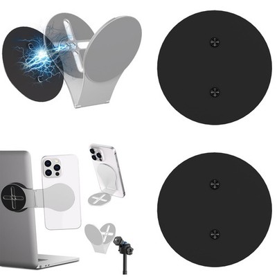 2 Pack Metal Base Plate Only Magnetic Holder with 1/4'' Screw, Easy to Use Eve...