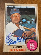 1968 Topps ELSTON HOWARD Smear Red Sox In-Person Signed Autographed AUTO