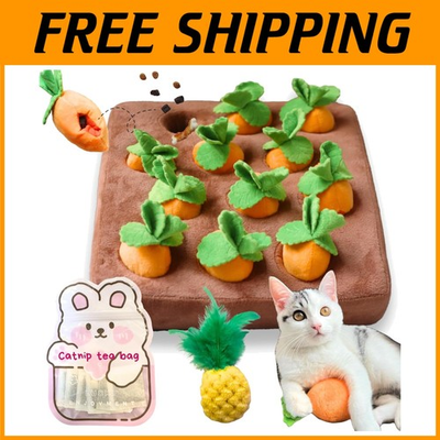 #ad Catnip Carrot Garden for Indoor Cat Entertainment $61.99