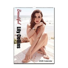 Beautiful Lily Collins | 2027/28  Calendar Choose start month